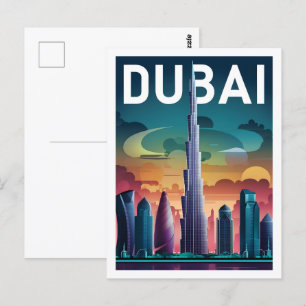 Carte Postale Dubaï Emirats Arabes Unis célèbre Travel Place