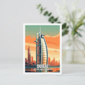 Carte Postale Dubai Émirats Arabes Unis célèbres lieux de voyage (Debout devant)
