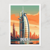 Carte Postale Dubai Émirats Arabes Unis célèbres lieux de voyage (Devant)