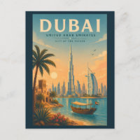 Dubaï Émirats arabes unis Illustration Voyage Art