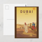 Carte Postale Dubaï Émirats arabes unis Safari dans le désert Ré (Devant / Derrière)