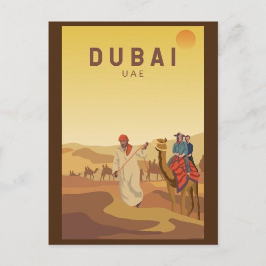 Carte Postale Dubaï Émirats arabes unis Safari dans le désert Ré (Devant)