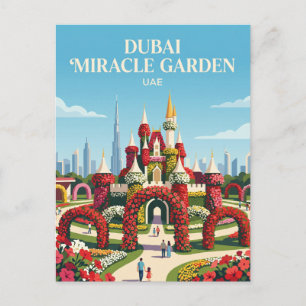 Carte Postale Dubaï Miracle Garden Émirats arabes unis