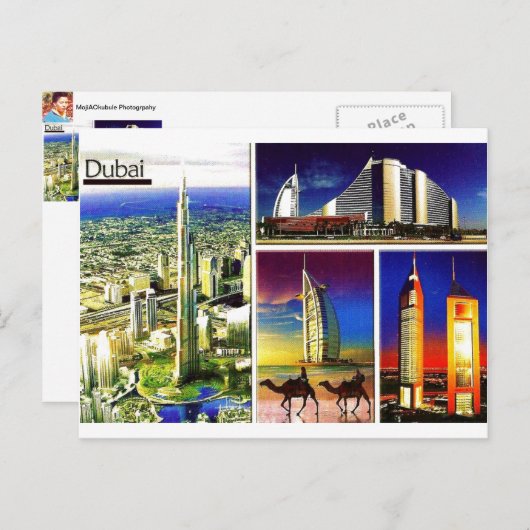 Carte Postale DUBAI Postcard@MojiAOkubule (Devant / Derrière)