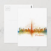 Carte Postale Dubai Skyline Cityscape Emirates v3 (Devant / Derrière)
