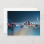 Carte postale - Dubaï Skyline sur un Dusk Misty (Devant / Derrière)