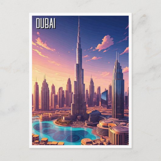 Carte Postale Dubaï Skyline Travel (Devant)