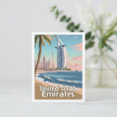 Carte Postale Dubai UAE Vintage célèbre Travel Place (Debout devant)