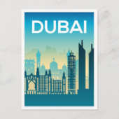 Carte Postale Dubaï Uni Émirats arabes unis Illustration de voya (Devant)