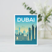 Carte Postale Dubaï Uni Émirats arabes unis Illustration de voya (Debout devant)
