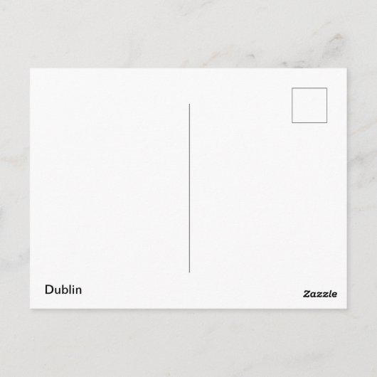 Carte Postale Dublin (Dos)