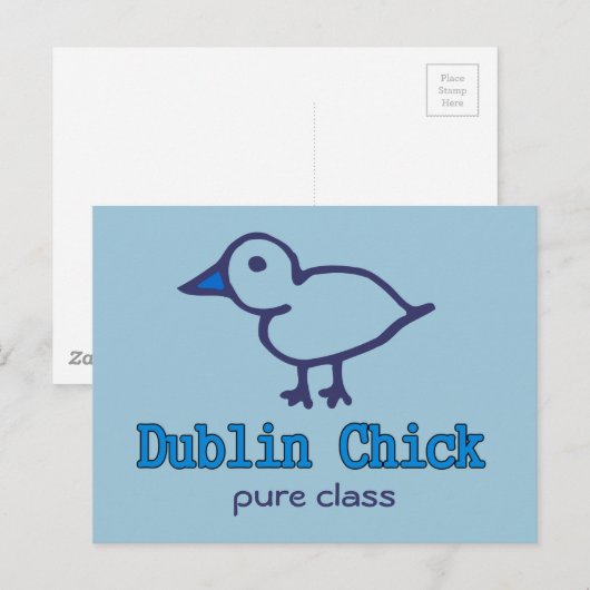 Carte Postale Dublin Chick (Devant / Derrière)