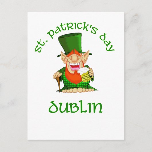 Carte Postale ~ Dublin du jour de St Patrick (Devant)