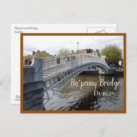 Carte Postale Dublin (Ha'penny Bridge) (Devant / Derrière)