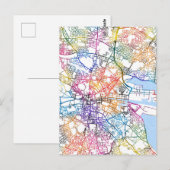 Carte Postale Dublin Ireland City Map (Devant / Derrière)