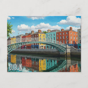 Carte Postale Dublin Irlande Travel