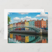 Carte Postale Dublin Irlande Travel (Devant / Derrière)