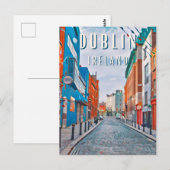 Carte Postale Dublin, la ville des traditions irlandaises (Devant / Derrière)