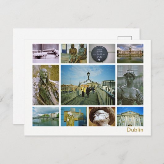 Carte Postale Dublin multi-image (Devant / Derrière)