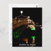 Carte Postale Dublin par nuit (Devant / Derrière)