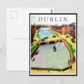 Carte Postale Dublin, pont O'Connell sur la Liffey (Devant / Derrière)