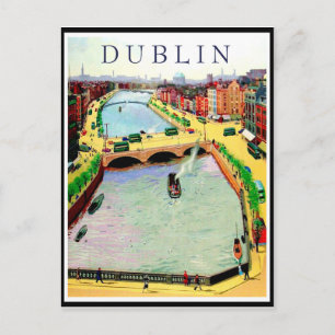 Carte Postale Dublin, pont O'Connell sur la rivière Liffey