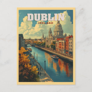 Carte Postale Dublin Ville Irlande - Voyage Rétro