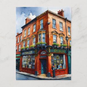 Carte Postale Dublin watercolor