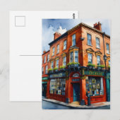 Carte Postale Dublin watercolor (Devant / Derrière)