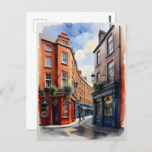 Carte Postale Dublin watercolor