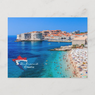 Carte Postale Dubrovnik | Croatie | Hrvatska | Mer Adriatique