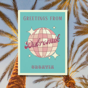 Carte Postale Dubrovnik Croatie Hrvatska Retro Vintage