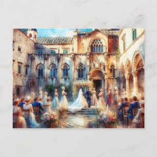 Carte Postale Dubrovnik Croatie mariage Palais Sponza