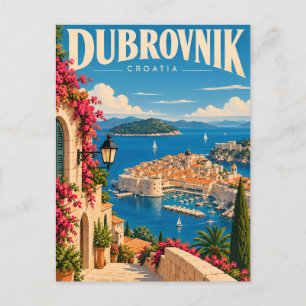 Carte Postale Dubrovnik Croatie vintage