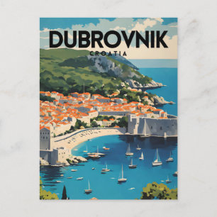 Carte Postale Dubrovnik Croatie Vintage voyage nostalgique