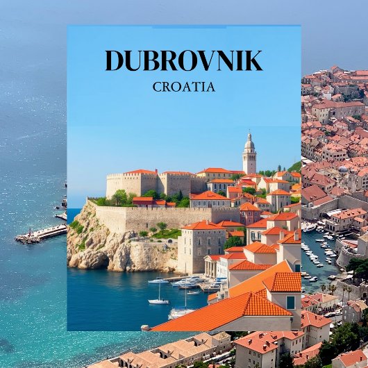 Carte Postale Dubrovnik, Croatie Voyage Vintage