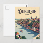 Carte Postale Dubuque États-Unis (Devant / Derrière)