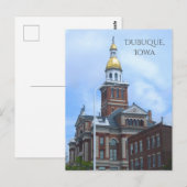 Carte Postale Dubuque, Iowa Court House (Devant / Derrière)