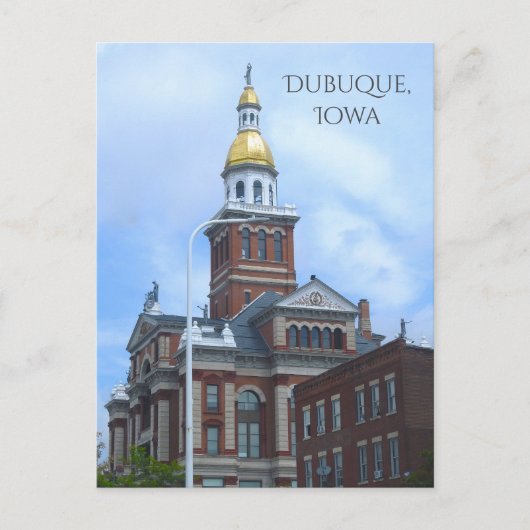 Carte Postale Dubuque, Iowa Court House (Devant)