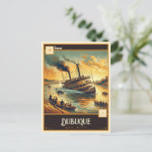 Carte Postale Dubuque, Iowa | VINTAGE (Debout devant)
