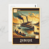 Carte Postale Dubuque, Iowa | VINTAGE (Devant / Derrière)