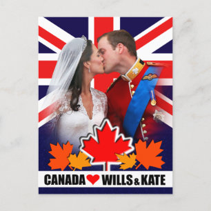 Carte postale Duc et Duchesse de Cambridge Canada