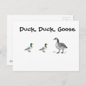 Carte Postale Duck Duck Goose Funny Kids Jeu jeu de dessin jeu j (Devant / Derrière)