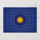 Carte Postale Duck on blue with yellow kaleidoscope (Devant)