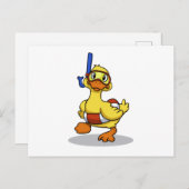 Carte Postale Duck wearing snorkeling mask choose (Devant / Derrière)