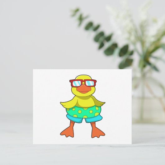 Carte Postale Duck with Swim ring & Sung (Debout devant)