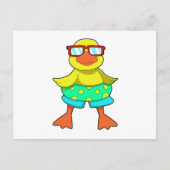 Carte Postale Duck with Swim ring & Sung (Devant)