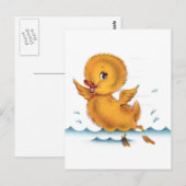Carte Postale Duckie de natation (Devant / Derrière)