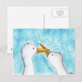 CARTE POSTALE DUCKS AMOUREUX (Devant / Derrière)