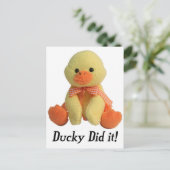 Carte Postale Ducky a fait le coup ! (Debout devant)